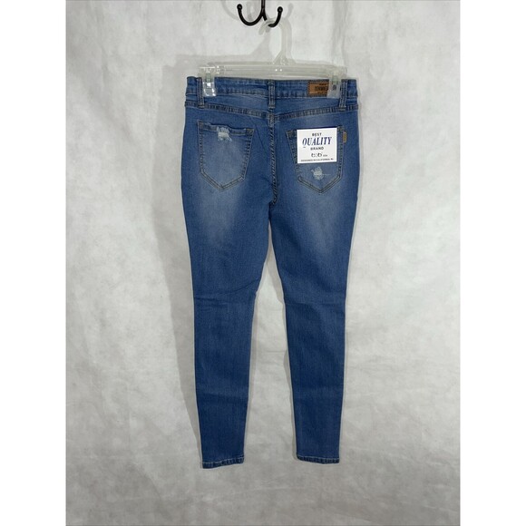 Best Quality Brand Distressed Skinny Jeans 11 M Blue - Picture 2 of 9